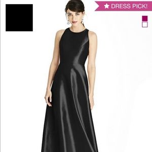 Long black Alfred Sung bridesmaid dress size 8